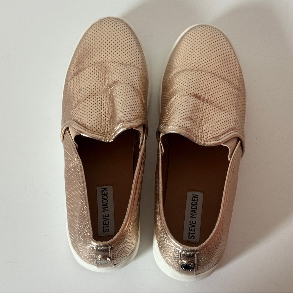 Steve Madden Gracy Woman’s Loafers Rose Gold Size 8.5 - Picture 5 of 11